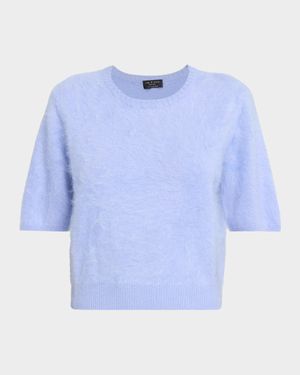 Jada Cashmere Short-Sleeve Sweater