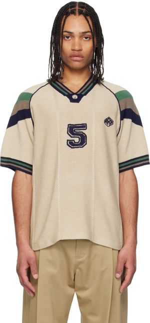 RICE NINE TEN T-shirt beige en tricot