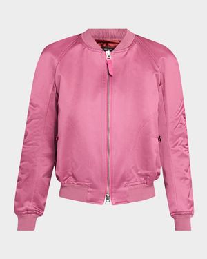Rayon Satin Bomber Jacket