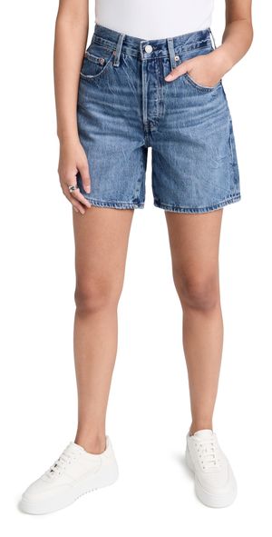 Levi's 501 Mid Thigh Shorts Blue Beauty 33