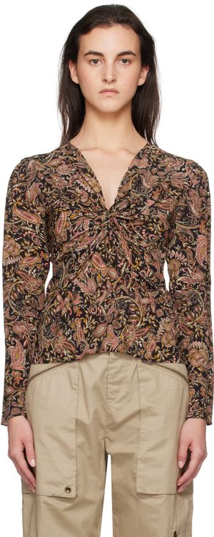 Isabel Marant Etoile Black Zekia Blouse