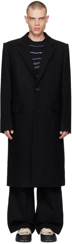 Juun.J Black Single-Breasted Coat