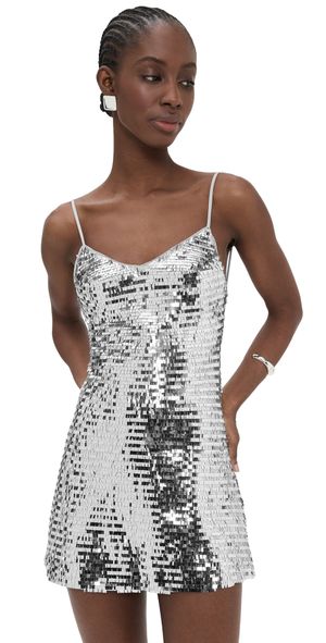 Retrofête Tula Sequin Dress Silver XS