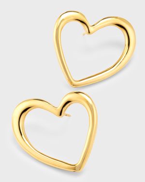 Golden Dreams 18K Yellow Gold Heart Earrings