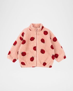 Girl's Jody Teddy Fleece Jacket, Size 12M-10