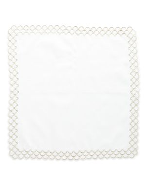 Hand Embroidered Peacock Linen Napkin