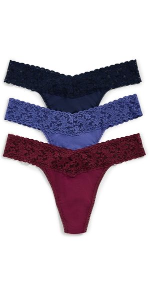 Hanky Panky Original Rise Thongs Holiday Cracker 3 Pack Box Multi One Size