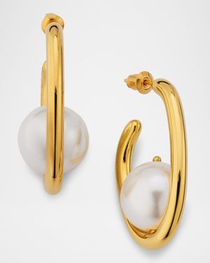 O-Shaped Pearly Earrings