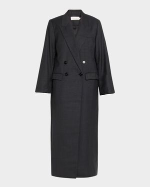 Danique Wool Check Coat