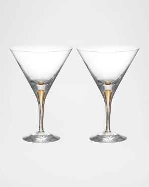 Intermezzo Gold Martini Glasses, Set of 2