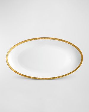 Neptune 24K Gold-Rimmed Oval Platter, 21"