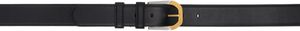 The Row Ceinture Art Deco noire en cuir de veau