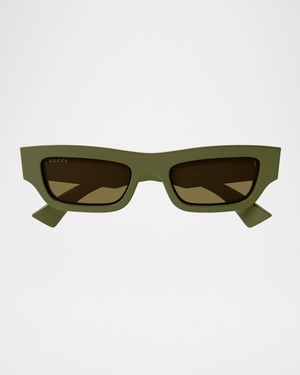 Men's GG1839SM Acetate Rectangle Sunglasses