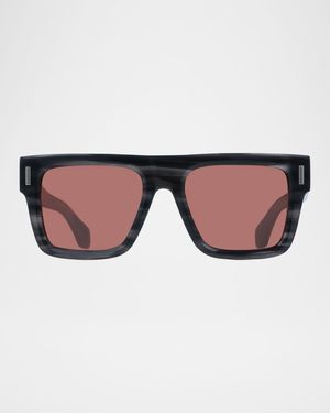 Men's Rivets Acetate Square Sunglasses