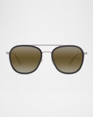 Men's Edge 04 Stainless Steel Rectangle Sunglasses