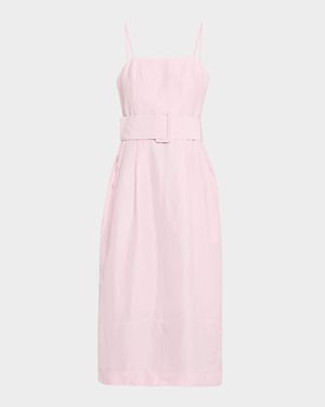 Artichoke Sleeveless Belted Midi Dress