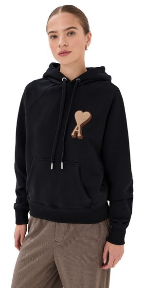 AMI Patch Hoodie Noir L