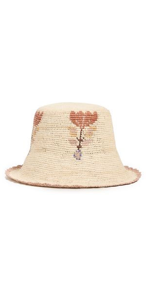 Freya Fleur Straw Hat Natural/Berry Multi L