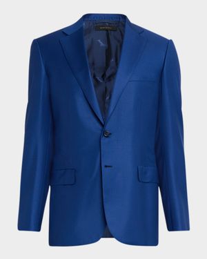 Men's Solid Blue Classic Suit