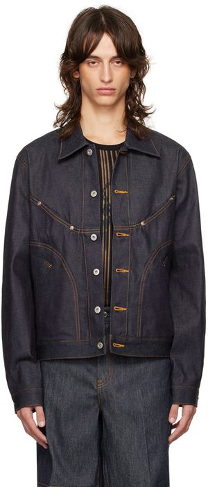 SAGE NATION Navy Jiji Denim Jacket