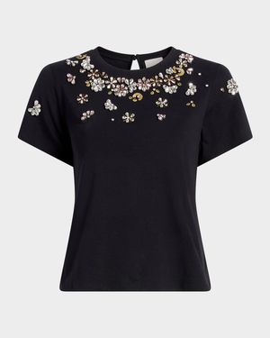 Tumbling Flowers Shrunken T-Shirt