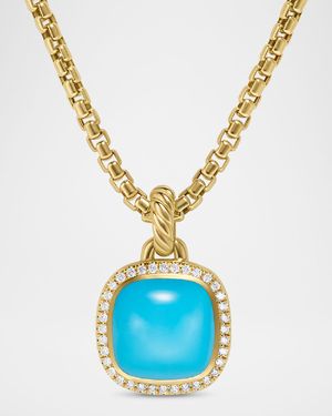 Albion Enhancer with Gemstones and Diamonds in 18K Gold, 11mm