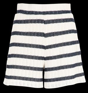 Vila - Short taille haute à rayures - Taille L - Beige