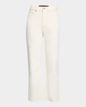 Dylan High-Rise Straight Ankle Jeans