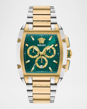 Versace Dominus 42x50mm Two Tone Chronograph Watch