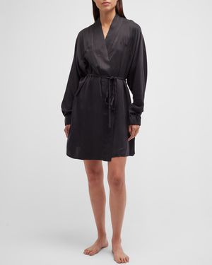 Washable Silk Short Robe