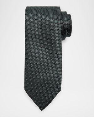 Men's Micro-Birdseye Jacquard Silk Tie