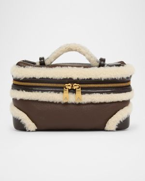 Bang Bang Shearling Vanity Top-Handle Bag