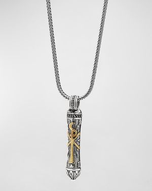 Men's Stavros Pendant with 18k Gold Trim