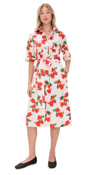 The Lulo Project The Marina Dress Orange Bloom Beige M
