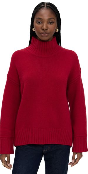 La Ligne Heavyweight Turtleneck Sweater Dark Red M