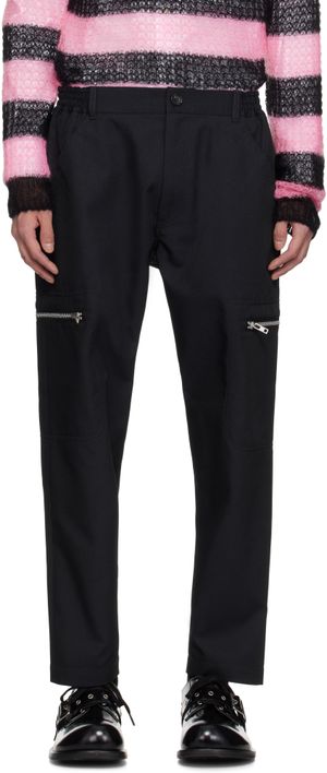 Comme Des Garçons Homme Deux Pantalon Pin Head bleu marine à glissières
