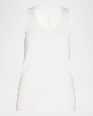 Dry Stretch Cotton Ribbed Tank Top