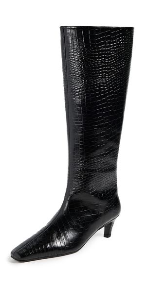 Tony Bianco Evysa Boots Black Croc 7.5
