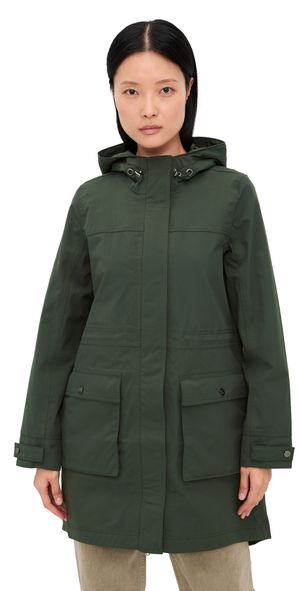 Sweaty Betty Stride Waterproof Parka Dark Forest Green S