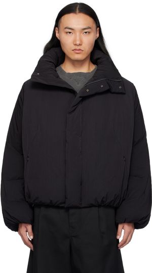 FUMITO GANRYU Blouson Constructive Stealth noir rembourré en duvet