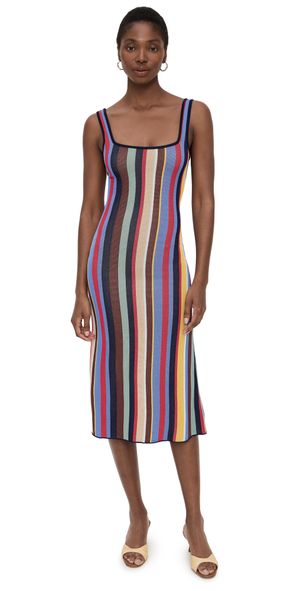 STAUD Katie Dress Market Stripe XL