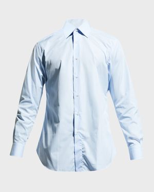 Wardrobe Essential Solid Dress Shirt, Blue