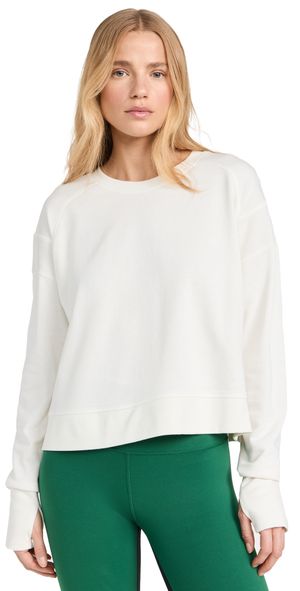 Sweaty Betty After Class Crop Sweater Lily White XL