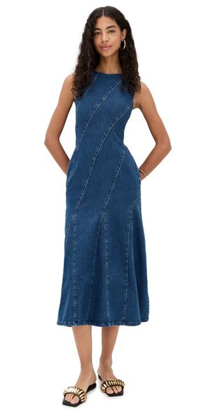 ALIGNE Raven Denim Midi Dress Mid Blue 6