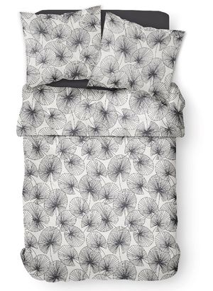 Today Linge De Maison - Parure de lit imprimé en coton - Taille 260x240 cm - Blanc
