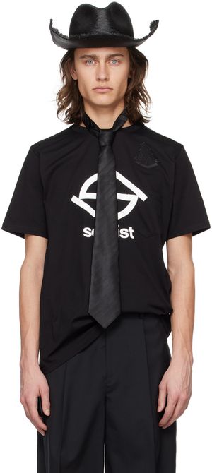 TAKAHIROMIYASHITA TheSoloist. T-shirt noir à écusson d'os