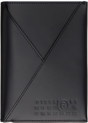 MM6 Maison Margiela Black Calfskin Passport Holder