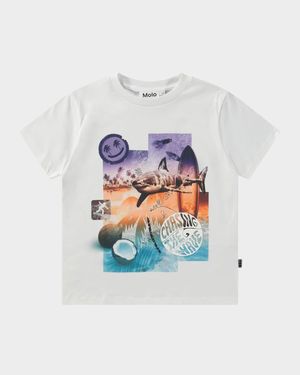 Boy's Rame Collage Surf Short-Sleeve T-Shirt, Size 3-7