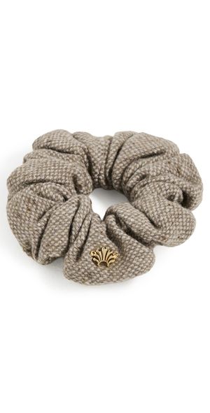 Lele Sadoughi Tweed Scrunchie Stone One Size