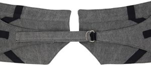 Paula Canovas Del Vas Gray Strap Denim Belt